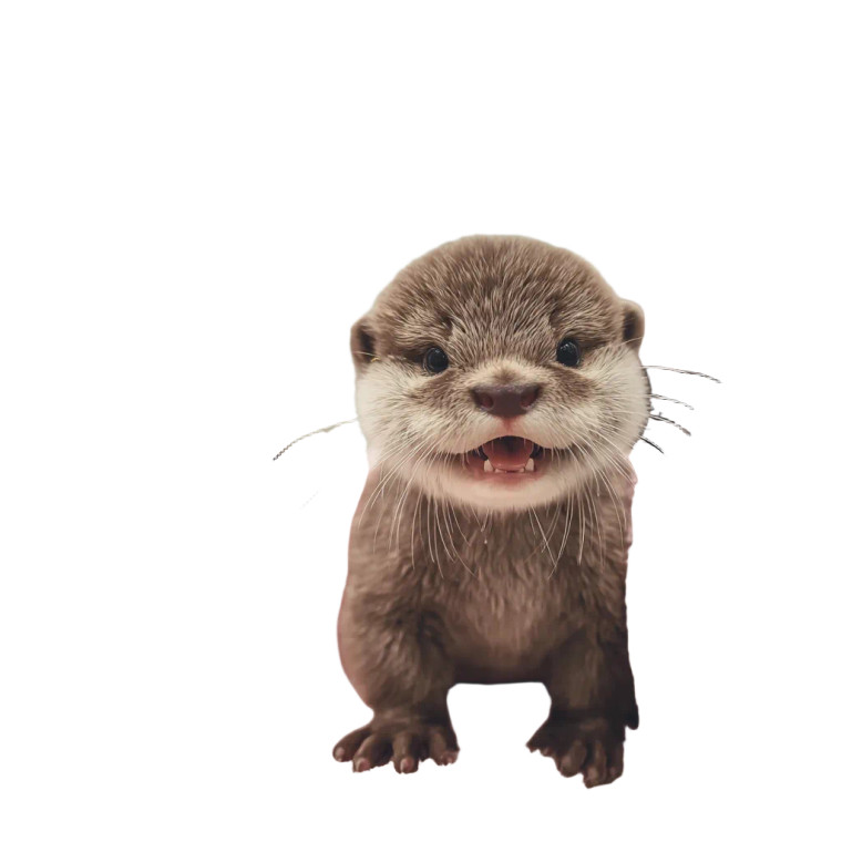 Happy Otter At Salon Vinyl Car Decal Sticker – Waterproof & UV-Resistant 3.4133333333333336"