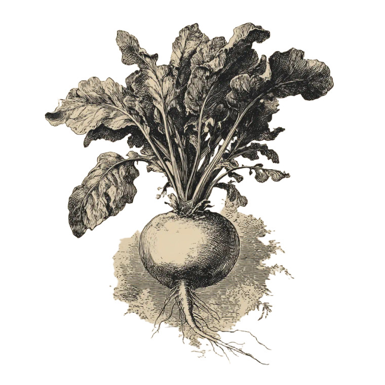 Vintage Radish Illustration V2 Vinyl Car Decal Sticker – Waterproof & UV-Resistant 6.826666666666667"