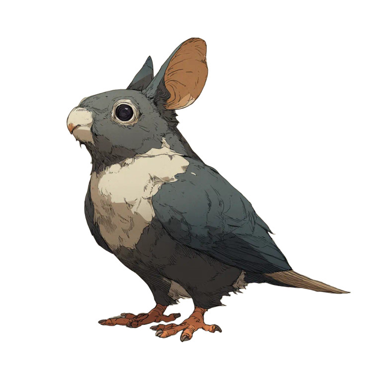 Pigeon-Opossum Hybrid Vinyl Car Decal Sticker – Waterproof & UV-Resistant 3.4133333333333336"