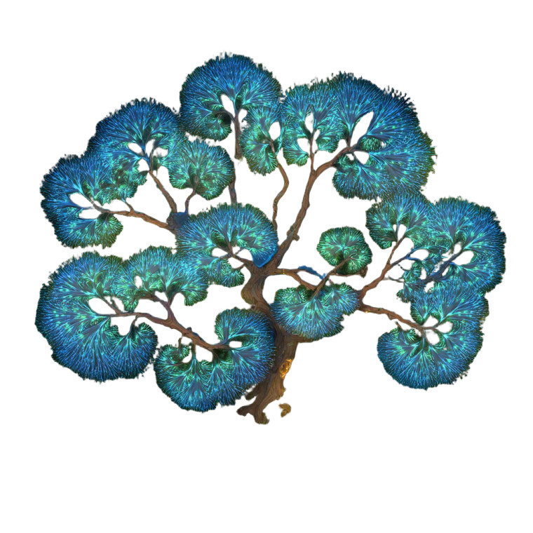 Bioluminescent Tree V3 Vinyl Car Decal Sticker – Waterproof & UV-Resistant 3.4133333333333336"