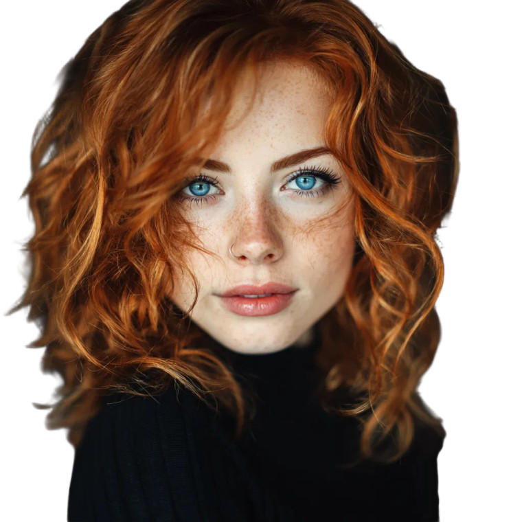 Attractive Redhead Vinyl Car Decal Sticker – Waterproof & UV-Resistant 3.4133333333333336"