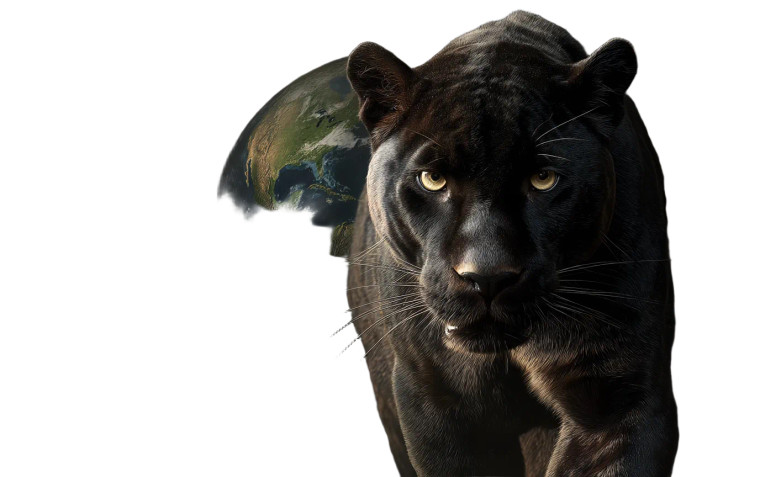 Black Jaguar Emerging Vinyl Car Decal Sticker – Waterproof & UV-Resistant 5.76"