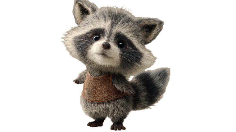 Cute Raccoon V2 Vinyl Car Decal Sticker – Waterproof & UV-Resistant 5.4