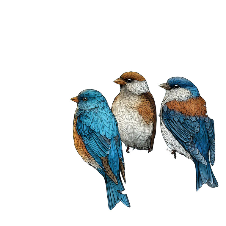 Winter Birds Scene Vinyl Car Decal Sticker – Waterproof & UV-Resistant 3.4133333333333336"
