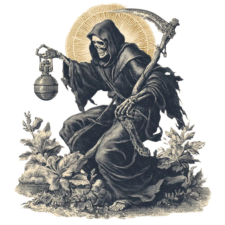 Grim Reaper Bomb V2 Vinyl Car Decal Sticker – Waterproof & UV-Resistant 3.4133333333333336"