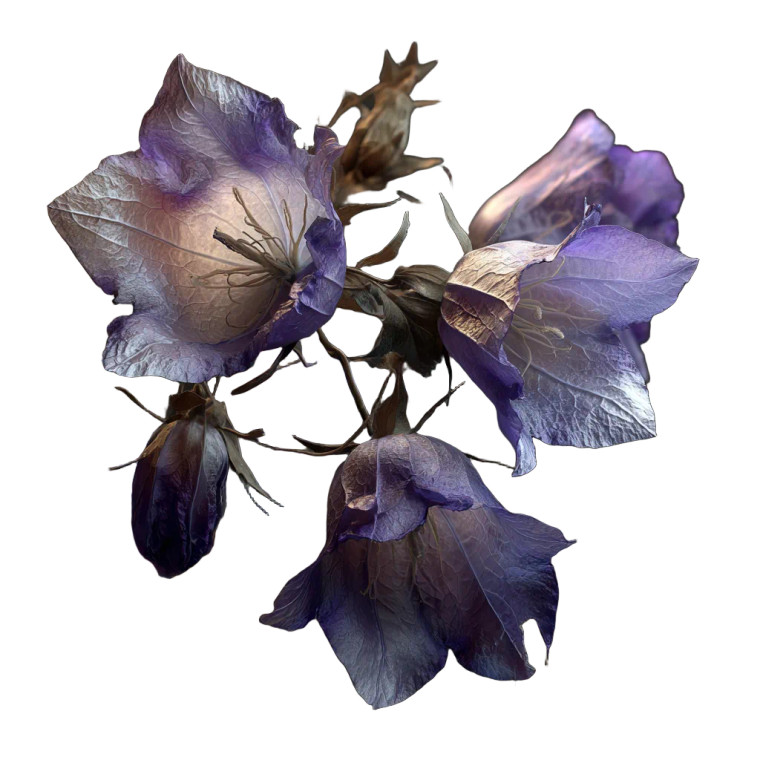 Purple Bell Flower Vinyl Car Decal Sticker – Waterproof & UV-Resistant 3.4133333333333336"
