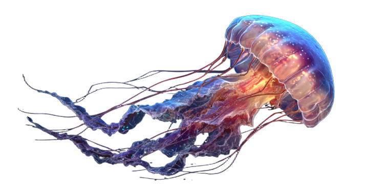 Vector Jellyfish V2 Vinyl Car Decal Sticker – Waterproof & UV-Resistant 5.12"