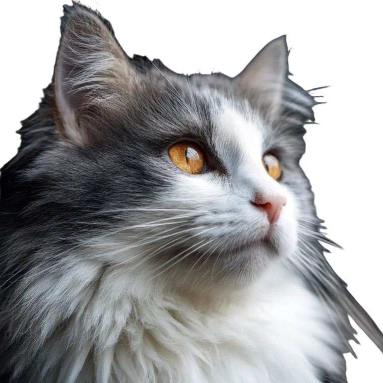 White Grey Cat Vinyl Car Decal Sticker – Waterproof & UV-Resistant 3.4133333333333336"