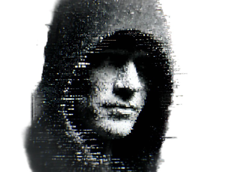 Pixelated Ai Figure Vinyl Car Decal Sticker – Waterproof & UV-Resistant 6.1866666666666665"