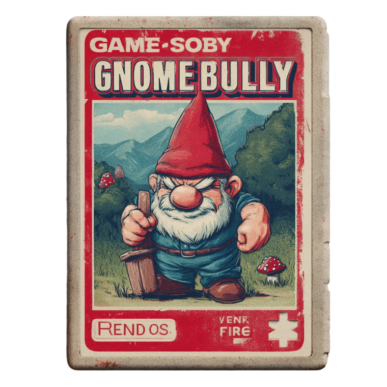 Gnome Bully Vinyl Car Decal Sticker – Waterproof & UV-Resistant 3.4133333333333336"