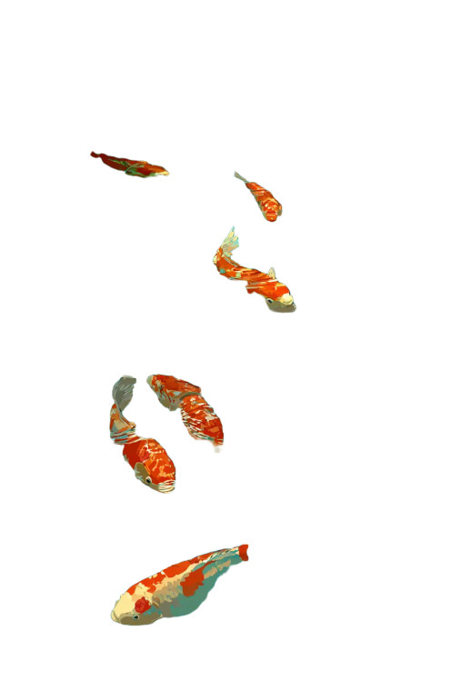 Digital Zen Koi Vinyl Car Decal Sticker – Waterproof & UV-Resistant 4.4