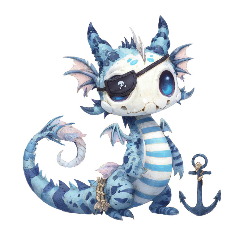 Ghost Pirate Dragon Vinyl Car Decal Sticker – Waterproof & UV-Resistant 3.4133333333333336"