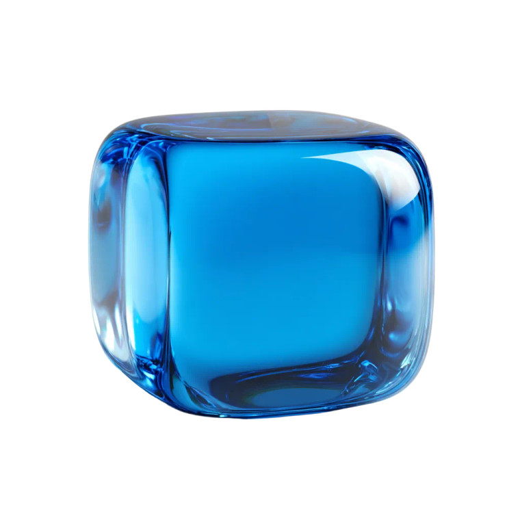 Blue Glass Cube V2 Vinyl Car Decal Sticker – Waterproof & UV-Resistant 3.4133333333333336"
