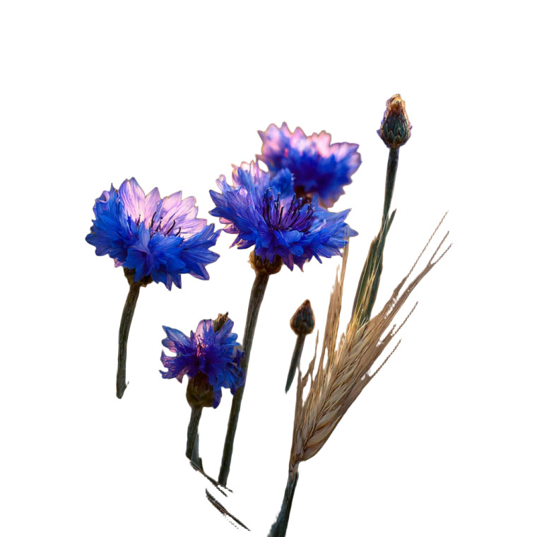 Morning Cornflowers Vinyl Car Decal Sticker – Waterproof & UV-Resistant 3.4133333333333336"