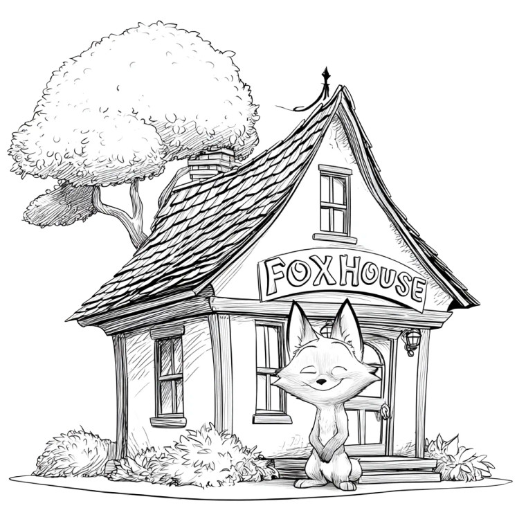 Fox'S House Vinyl Car Decal Sticker – Waterproof & UV-Resistant 3.4133333333333336"