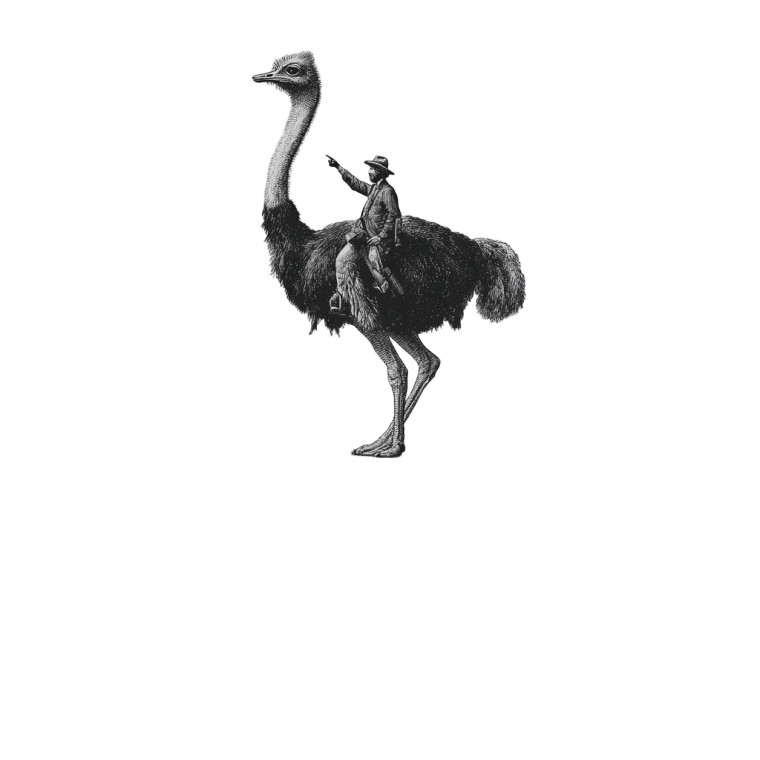 Ostrich Tree Vision Vinyl Car Decal Sticker – Waterproof & UV-Resistant 6.826666666666667"