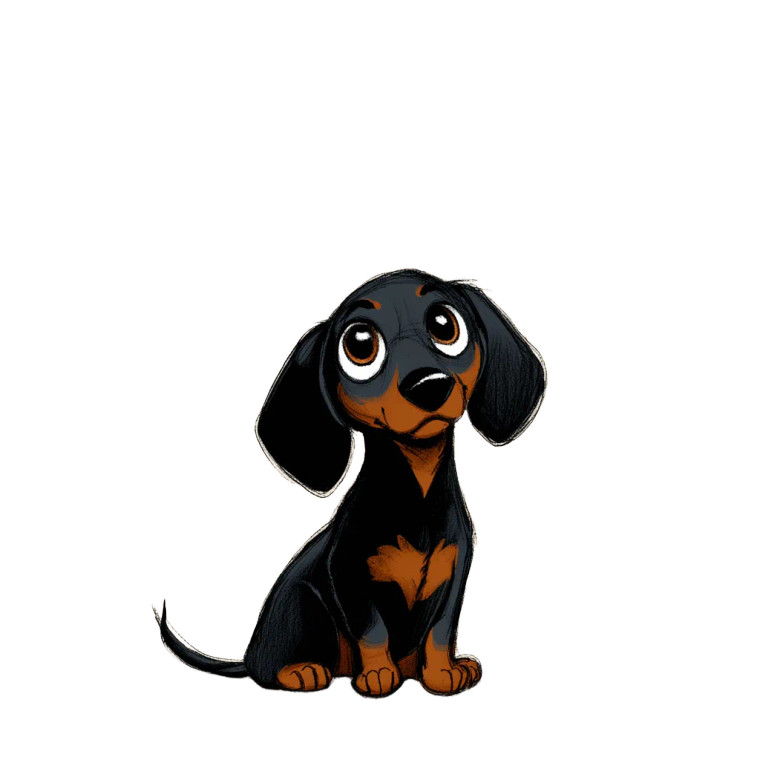 Bashful Dachshund Puppy Vinyl Car Decal Sticker – Waterproof & UV-Resistant 6.826666666666667"