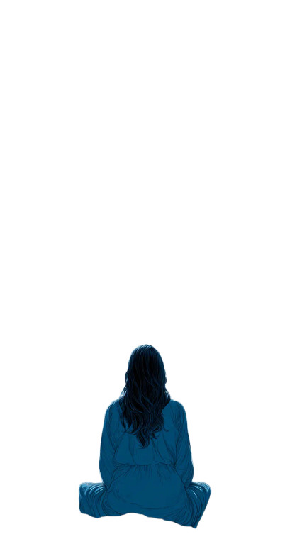 Meditating Woman V56 Vinyl Car Decal Sticker – Waterproof & UV-Resistant 4.8533333333333335"