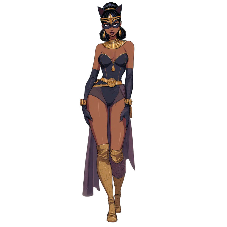 Egyptian Catwoman Hero Vinyl Car Decal Sticker – Waterproof & UV-Resistant 6.826666666666667"