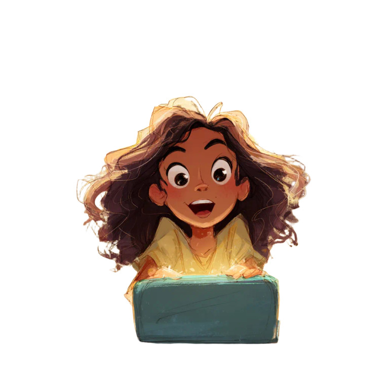 Surprised Lunchbox Girl Vinyl Car Decal Sticker – Waterproof & UV-Resistant 3.4133333333333336"