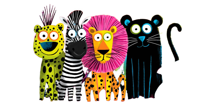 Jungle Animal Cartoon Vinyl Car Decal Sticker – Waterproof & UV-Resistant 5.4