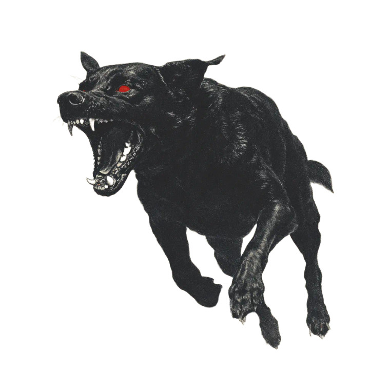 Rabid Black Dog Vinyl Car Decal Sticker – Waterproof & UV-Resistant 6.826666666666667"