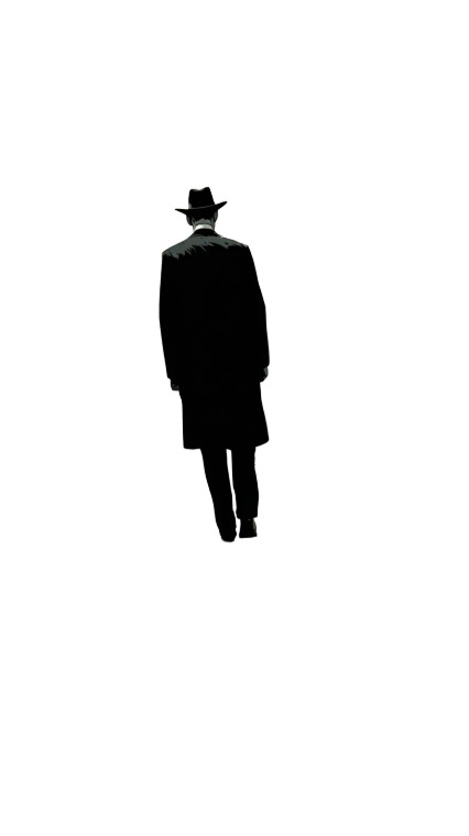 Noir Detective Stalk Vinyl Car Decal Sticker – Waterproof & UV-Resistant 4.8533333333333335"