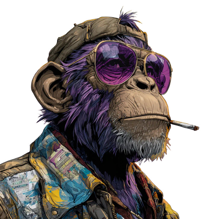 Monkey V7 Vinyl Car Decal Sticker – Waterproof & UV-Resistant 6.826666666666667"