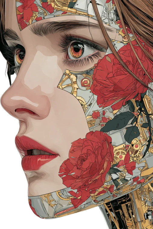 Cyborg Emma Watson Vinyl Car Decal Sticker – Waterproof & UV-Resistant 4.4