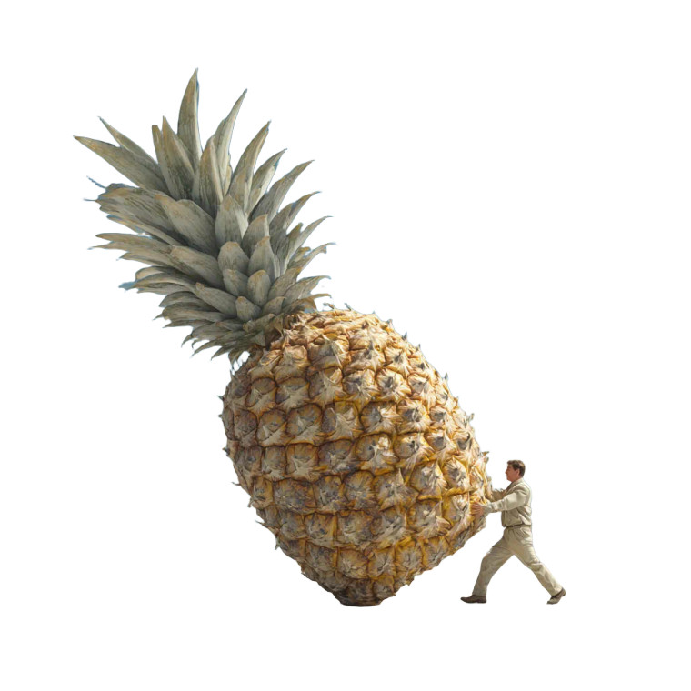 Pineapple Pusher Vinyl Car Decal Sticker – Waterproof & UV-Resistant 3.4133333333333336"