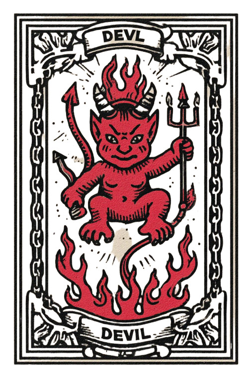 Devil Tarot Card V4 Vinyl Car Decal Sticker – Waterproof & UV-Resistant 4.4
