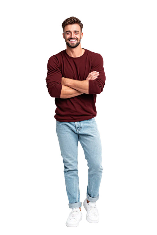 Confident Young Man V56 Vinyl Car Decal Sticker – Waterproof & UV-Resistant 8.96"