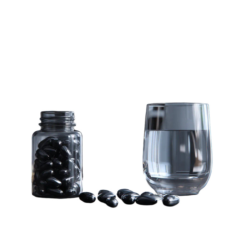 Black Shiny Pills Vinyl Car Decal Sticker – Waterproof & UV-Resistant 6.826666666666667"