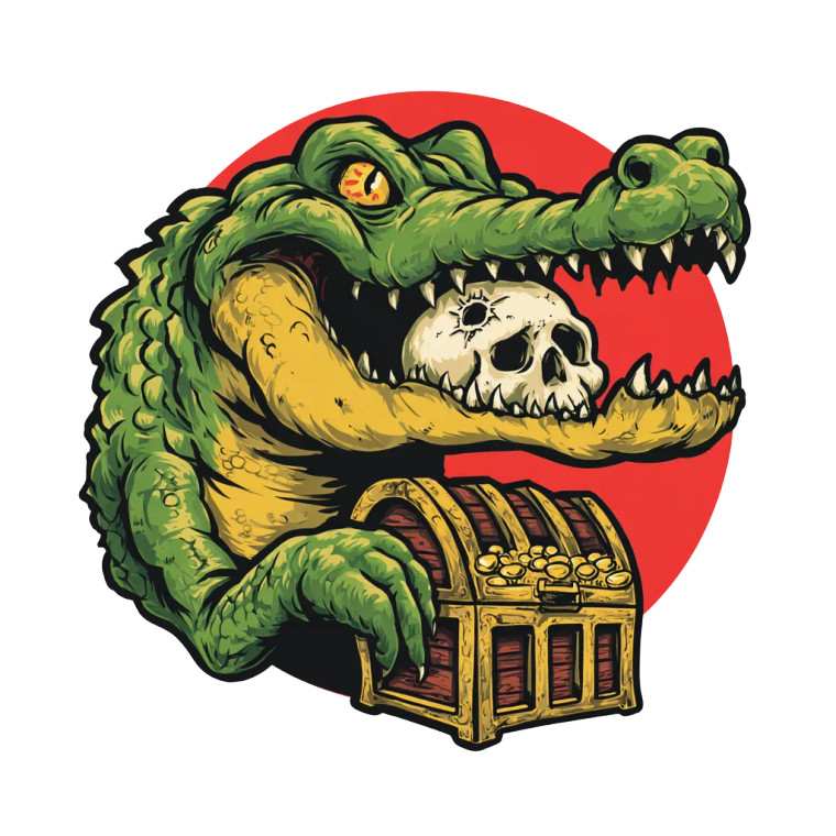 Grim Gator Logo Vinyl Car Decal Sticker – Waterproof & UV-Resistant 3.4133333333333336"