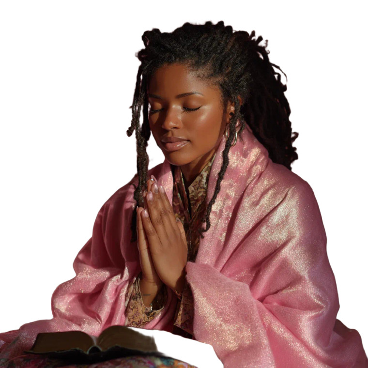 Praying In Solitude Vinyl Car Decal Sticker – Waterproof & UV-Resistant 3.4133333333333336"