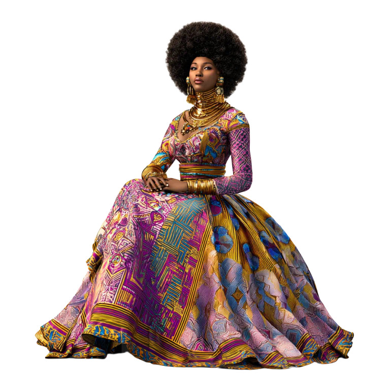 African American Queen Vinyl Car Decal Sticker – Waterproof & UV-Resistant 3.4133333333333336"