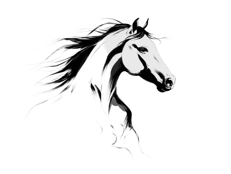 Vector Horse Vinyl Car Decal Sticker – Waterproof & UV-Resistant 6.1866666666666665"