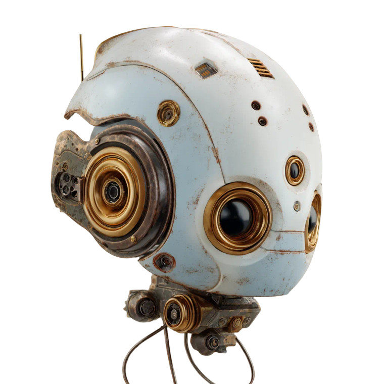 Cute Robot Head V2 Vinyl Car Decal Sticker – Waterproof & UV-Resistant 3.4133333333333336"