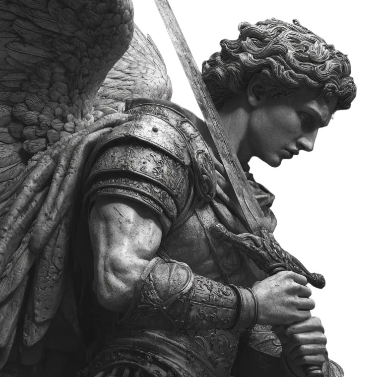 Archangel Michael V63 Vinyl Car Decal Sticker – Waterproof & UV-Resistant 3.4133333333333336"