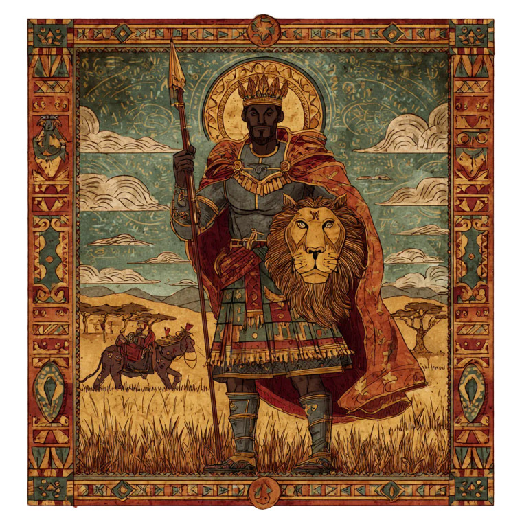 African Warrior King Vinyl Car Decal Sticker – Waterproof & UV-Resistant 3.4133333333333336"