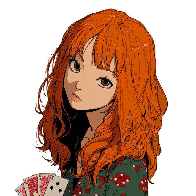 Ginger Anime Girl V2 Vinyl Car Decal Sticker – Waterproof & UV-Resistant 3.4133333333333336"