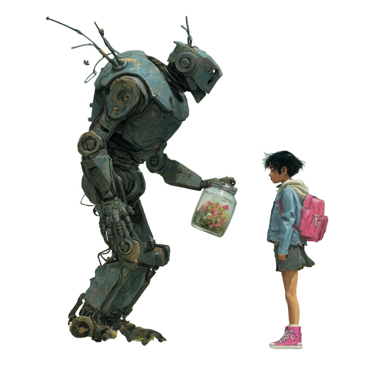 Robot Guardian Release Vinyl Car Decal Sticker – Waterproof & UV-Resistant 6.826666666666667"