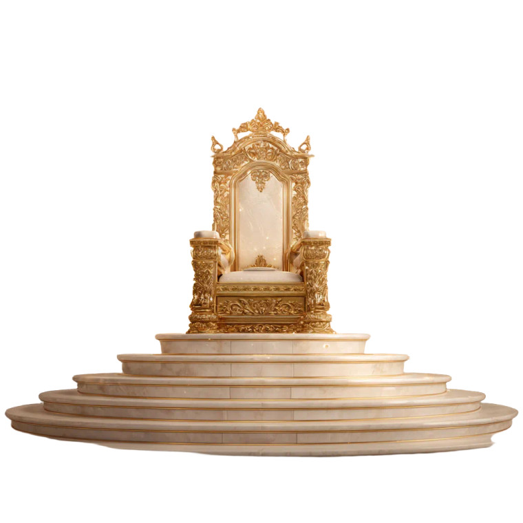 Golden Majestic Throne Vinyl Car Decal Sticker – Waterproof & UV-Resistant 6.826666666666667"