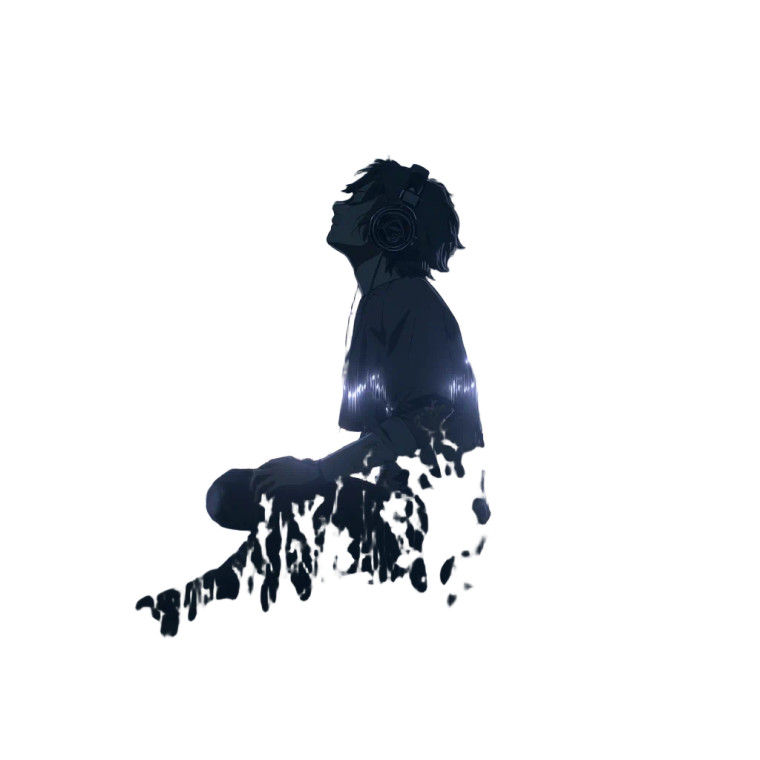 Lonely Melancholic Silhouette Vinyl Car Decal Sticker – Waterproof & UV-Resistant 6.826666666666667"