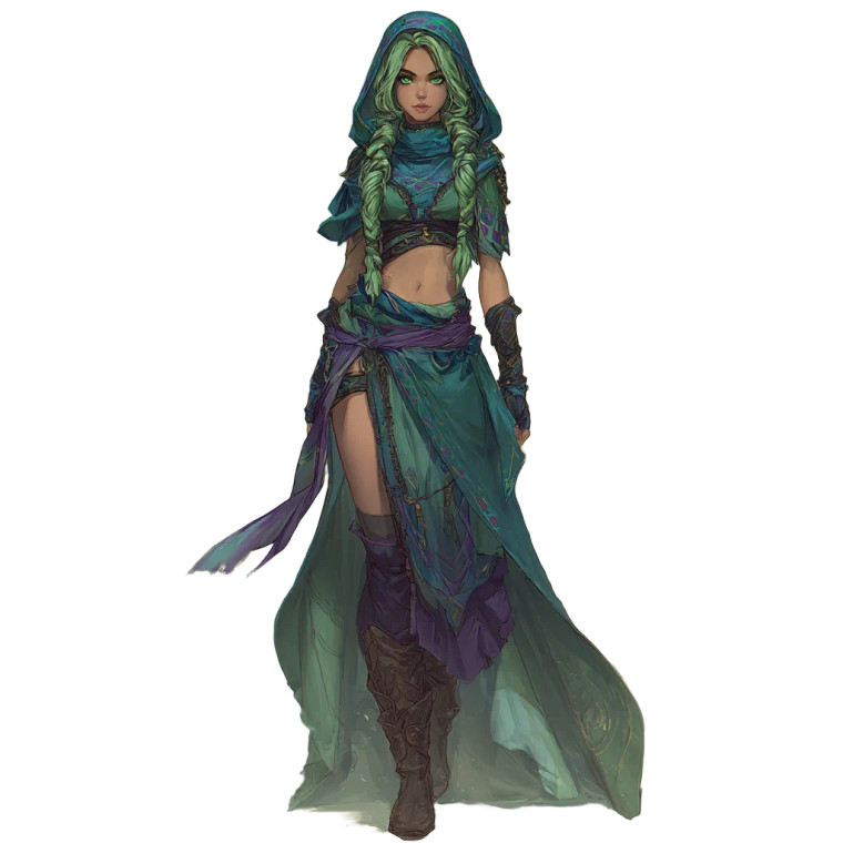 Elvish Sorceress Vinyl Car Decal Sticker – Waterproof & UV-Resistant 3.4133333333333336"