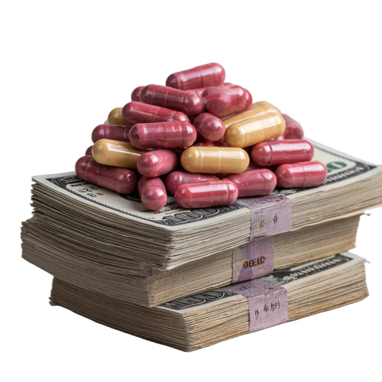 Money Stack Capsule Vinyl Car Decal Sticker – Waterproof & UV-Resistant 3.4133333333333336"