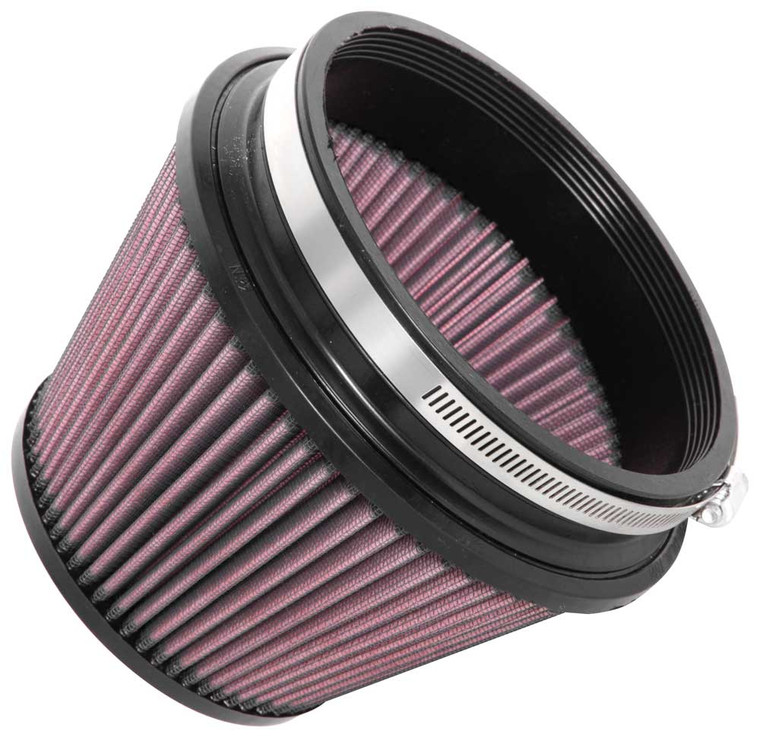 K&N Filters Round Washable Air Filter | High Flow & Filtration, Red Cotton Gauze, 7-1/2 Base x 5 Top x 5 Height