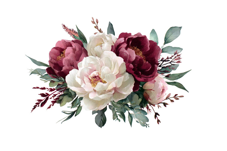 Peonies Bouquet V3 Vinyl Car Decal Sticker – Waterproof & UV-Resistant 2.986666666666667"