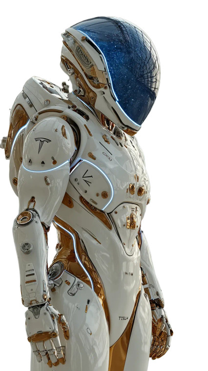 Futuristic Humanoid Robot V49 Vinyl Car Decal Sticker – Waterproof & UV-Resistant 4.8533333333333335"