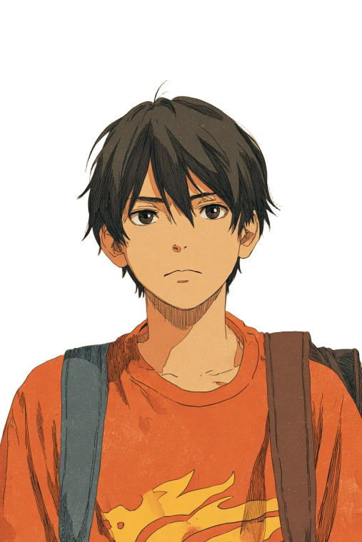 Anime Boy Portrait V8 Vinyl Car Decal Sticker – Waterproof & UV-Resistant 4.4